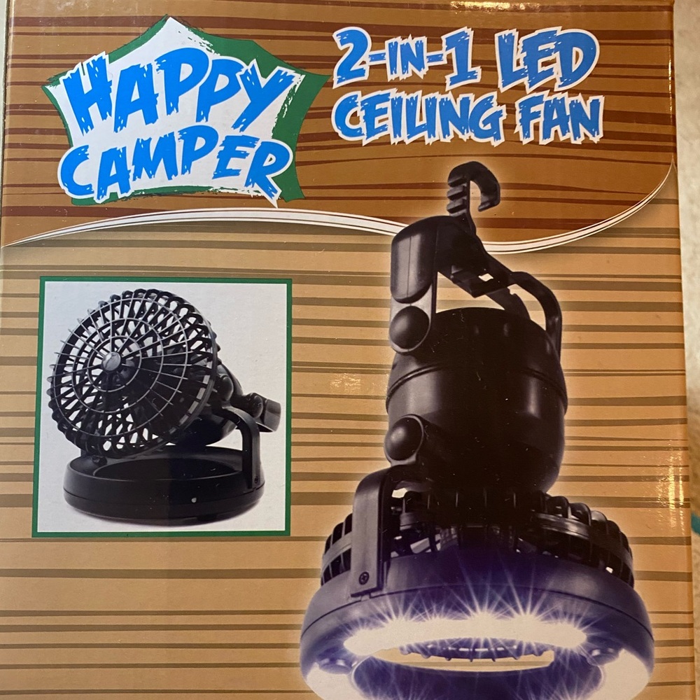HAPPY CAMPER.  2 in 1 LED CEILING Fan